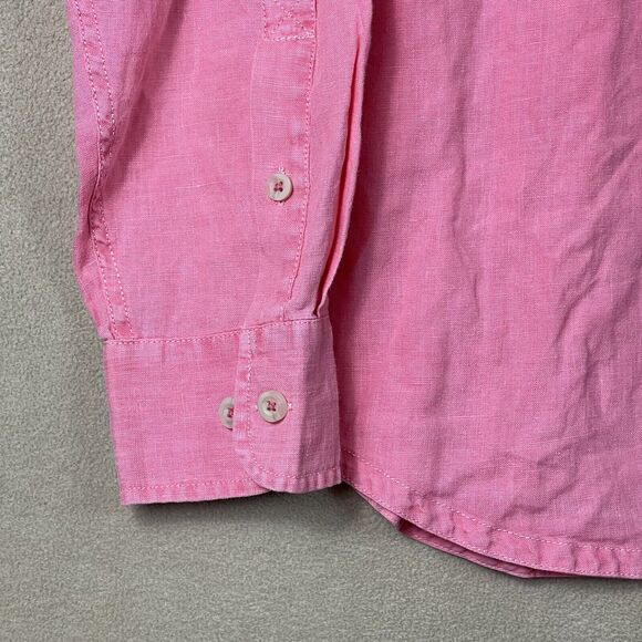 Tommy Bahama Shirt Adult Large Pink Linen‎ Hawaiian Pocket Beach Mens - Picture 4 of 13